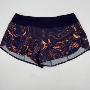 Nike Dri Fit Purple Orange Swirl Print Running Shorts Size Large 799609-524